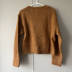 HM COGNAC WOOL ALPACA SWEATER US XS NEVER WORN